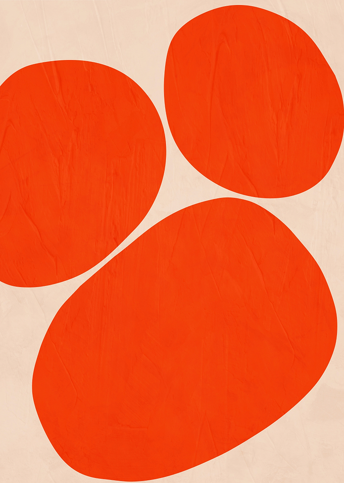 Minimalist Abstract Orange Shapes