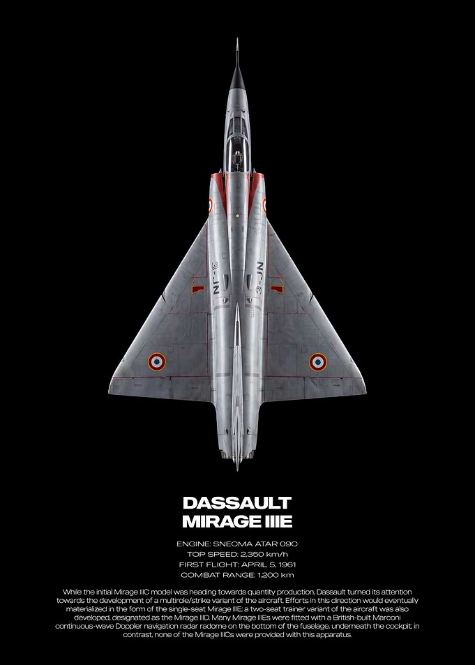 Dassault Mirage IIIE Technical Poster
