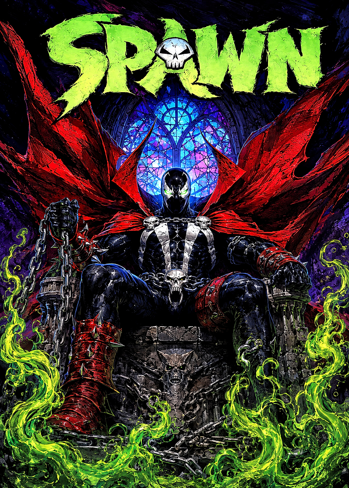 Spawn Sitting on Throne Poster