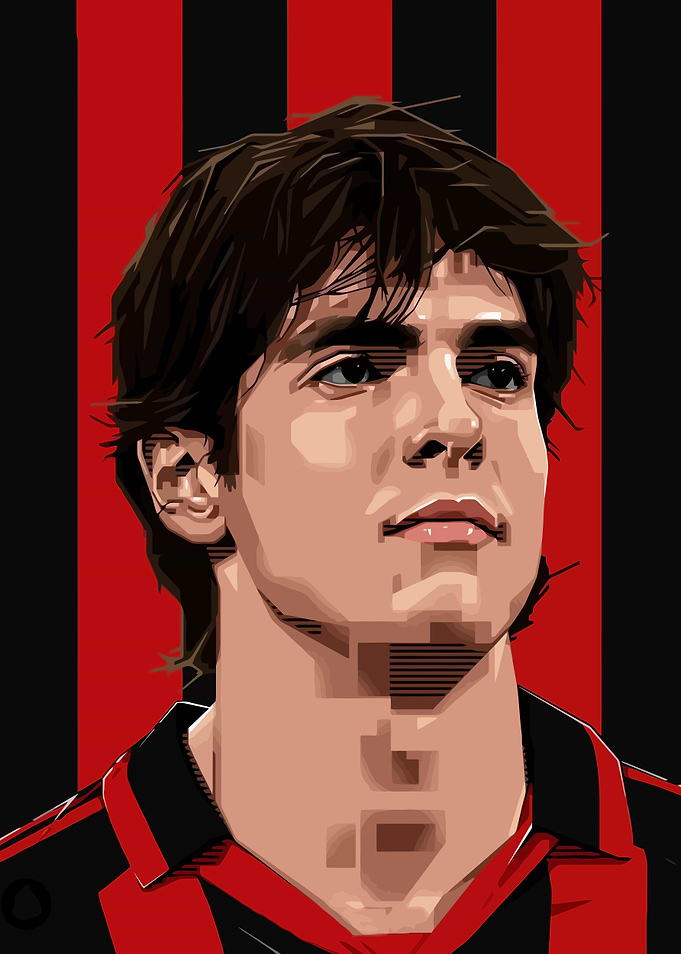 Vector Portrait of Footballer Kaka