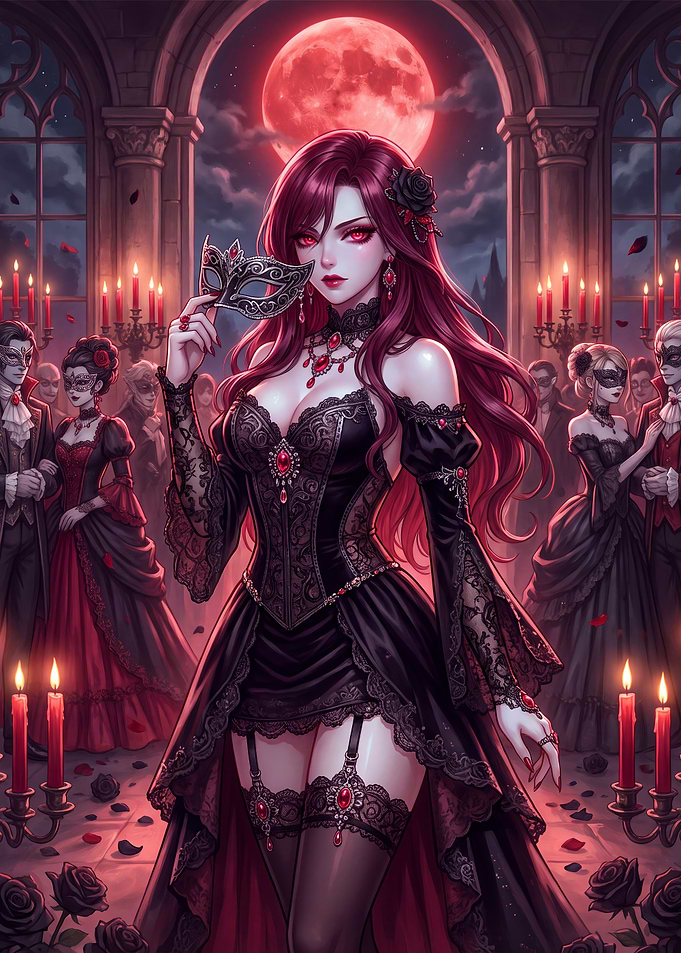 Gothic Masquerade Ball Vampire Queen
