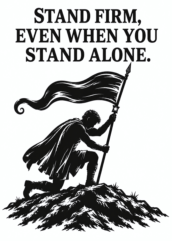 Stand Firm Inspirational Warrior Poster