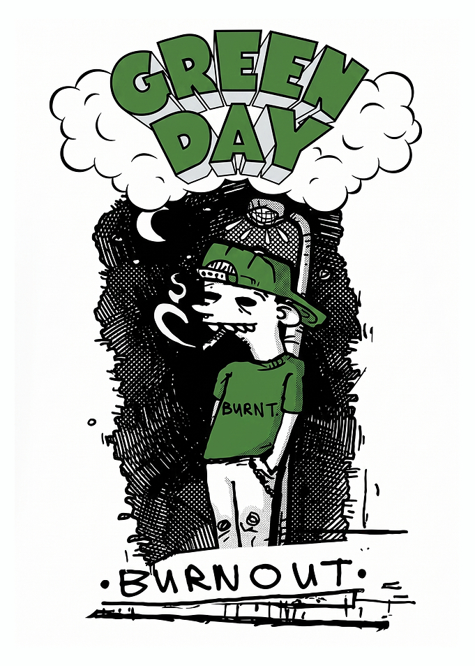Green Day Burnout Illustration