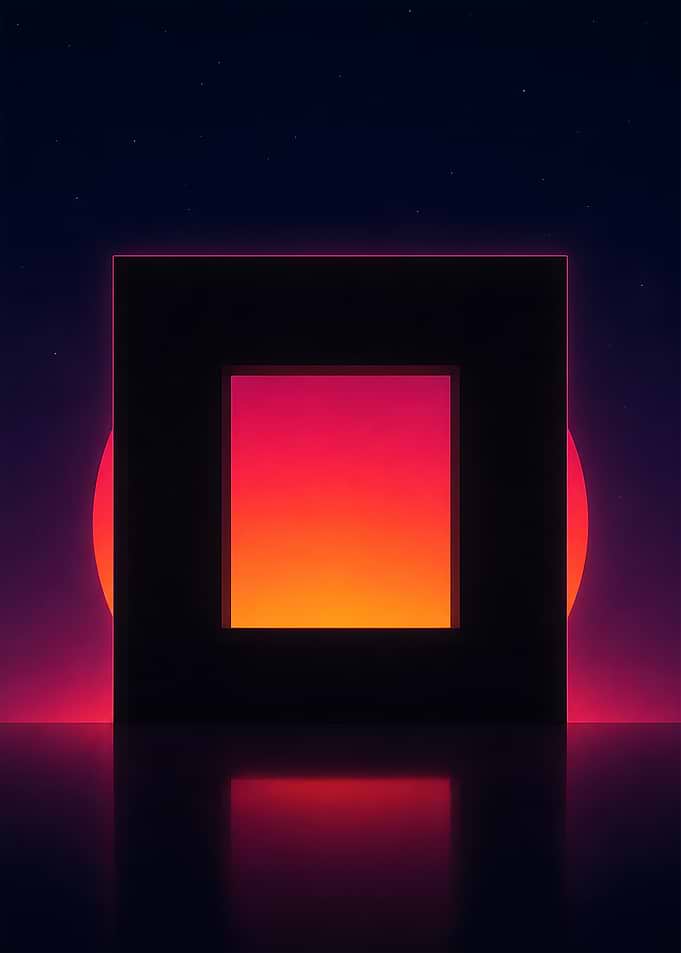 Neon Square Frame Portal