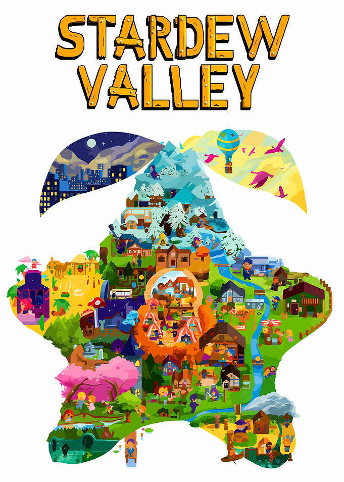 Stardew Valley Star-Shaped Map Illustration