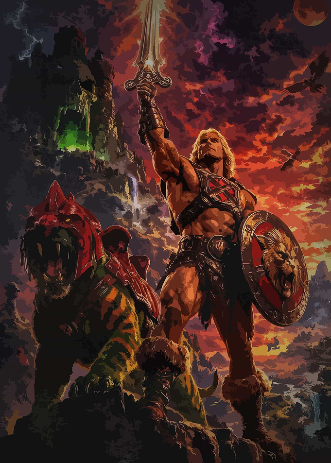 He-Man and Battle Cat Illustration