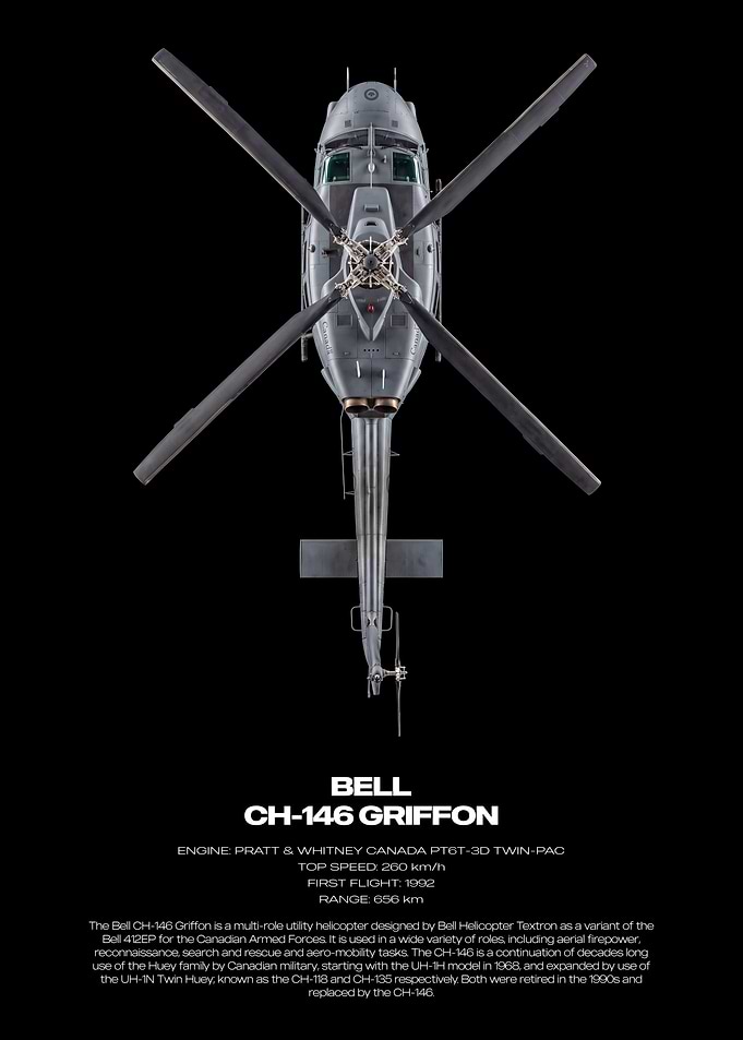 Bell CH-146 Griffon Helicopter Blueprint