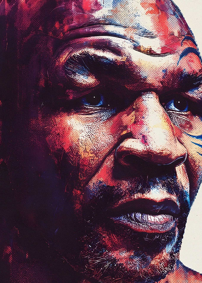Mike Tyson Pop Art Portrait