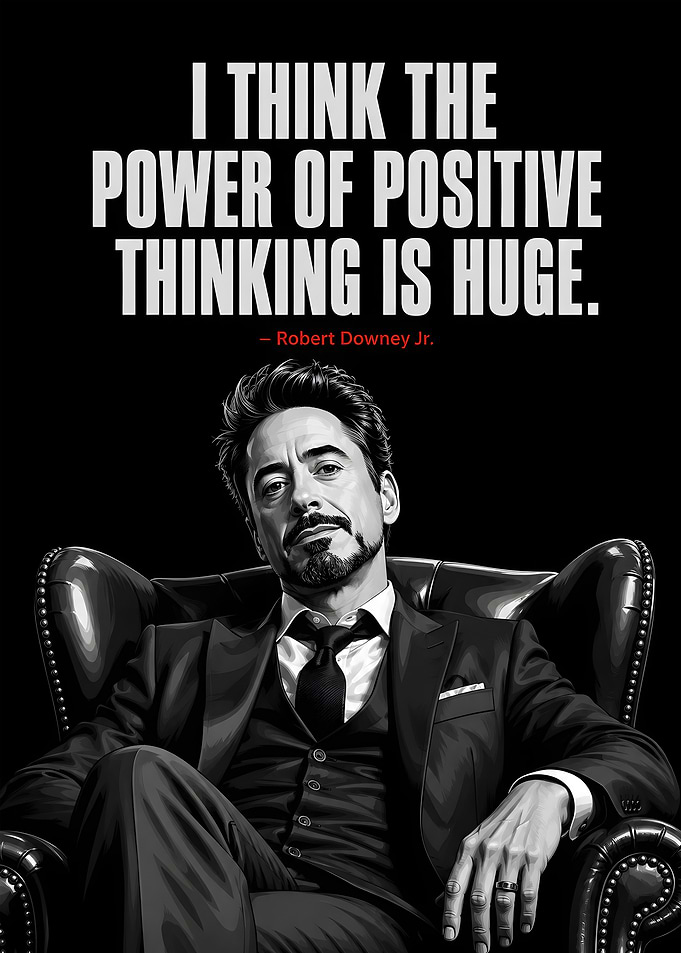 Robert Downey Jr. Inspirational Quote Poster