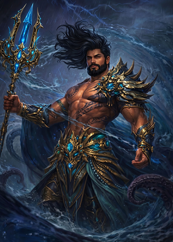 Powerful Poseidon God of the Sea