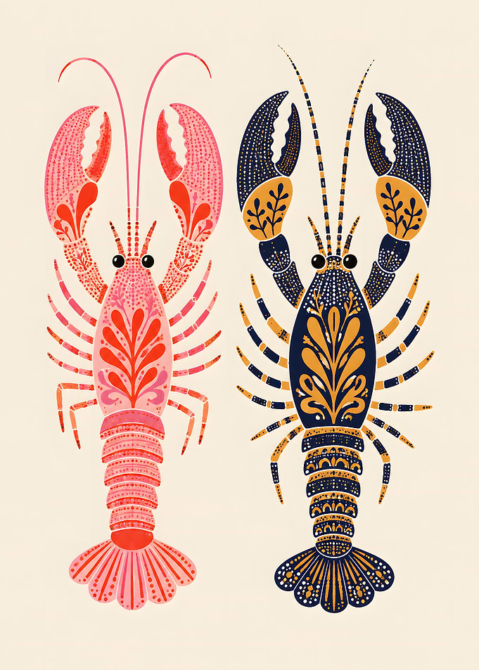 Folklore Marine Harmony - Folk Sea Creatures Art