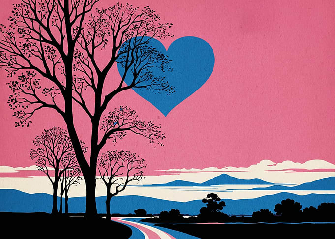 Transgender Pride Landscape Art