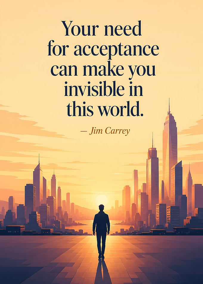 Jim Carrey Inspirational Quote Poster