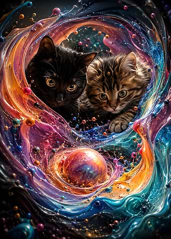Two Curious Cats