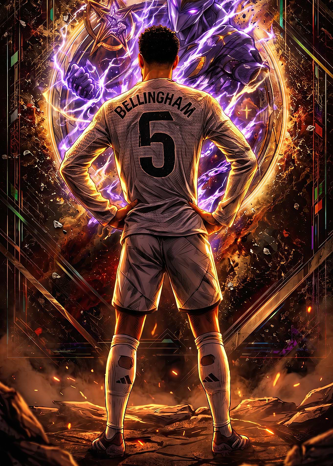Jude Bellingham Epic Soccer Poster