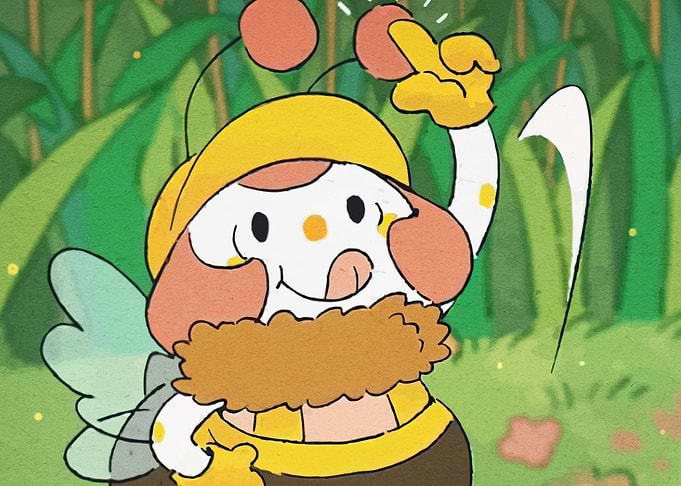 Cute Cartoon Bee Character Illustration