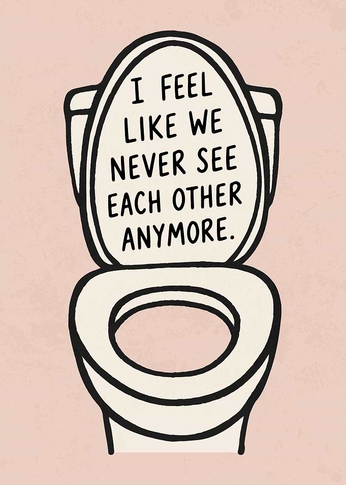 Funny Toilet Humor Illustration