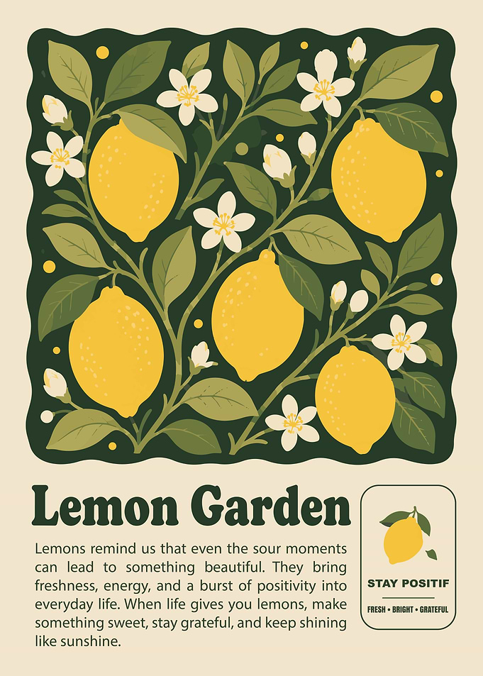 Lemon Garden Inspirational Poster