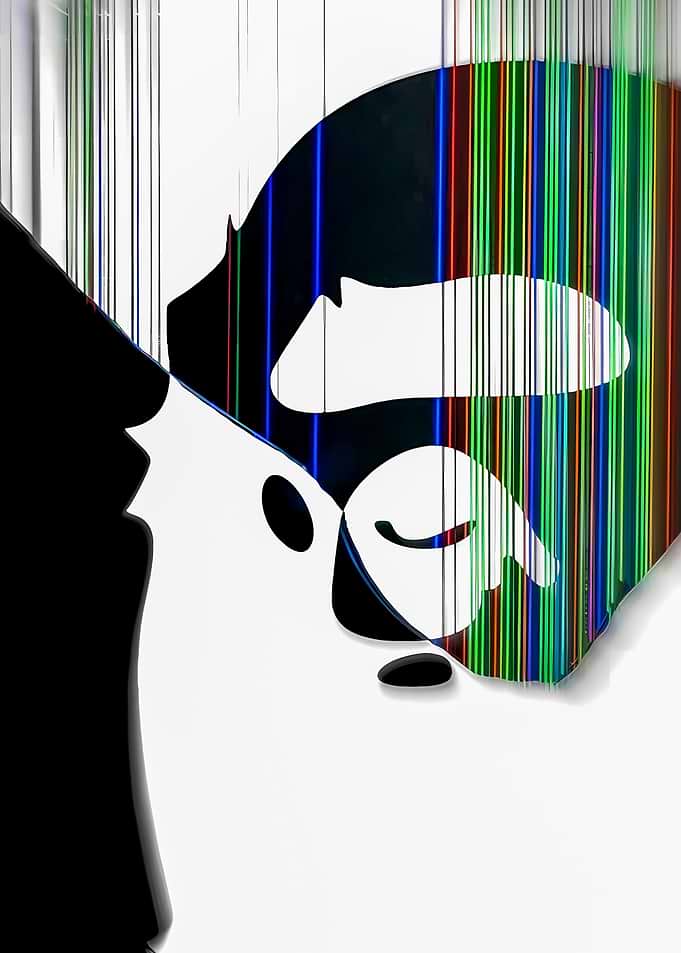 BAPE Ape Head Glitch Art