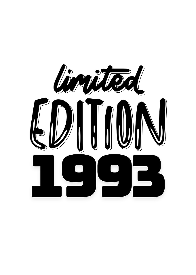 Limited Edition 1993 Typography Design