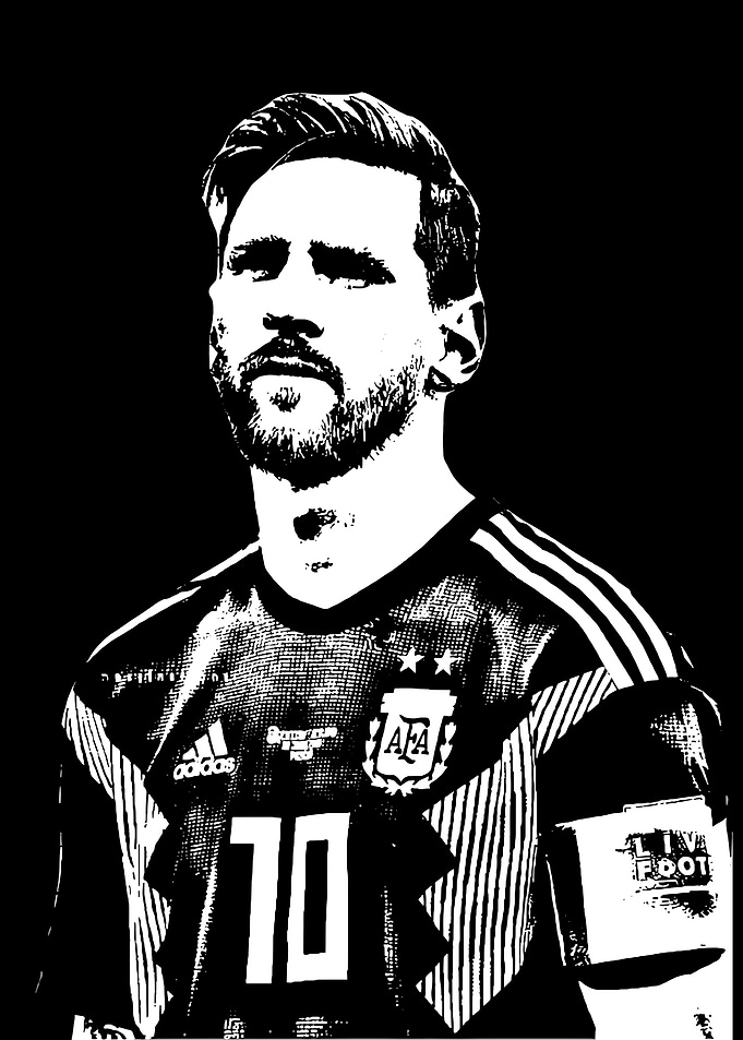 Lionel Messi Argentina Jersey Portrait