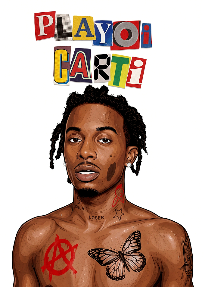 Playboi Carti Portrait Illustration