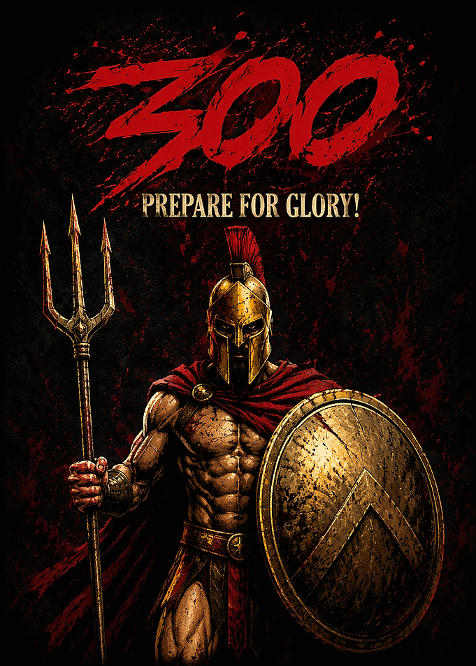 300 Spartan Warrior Poster