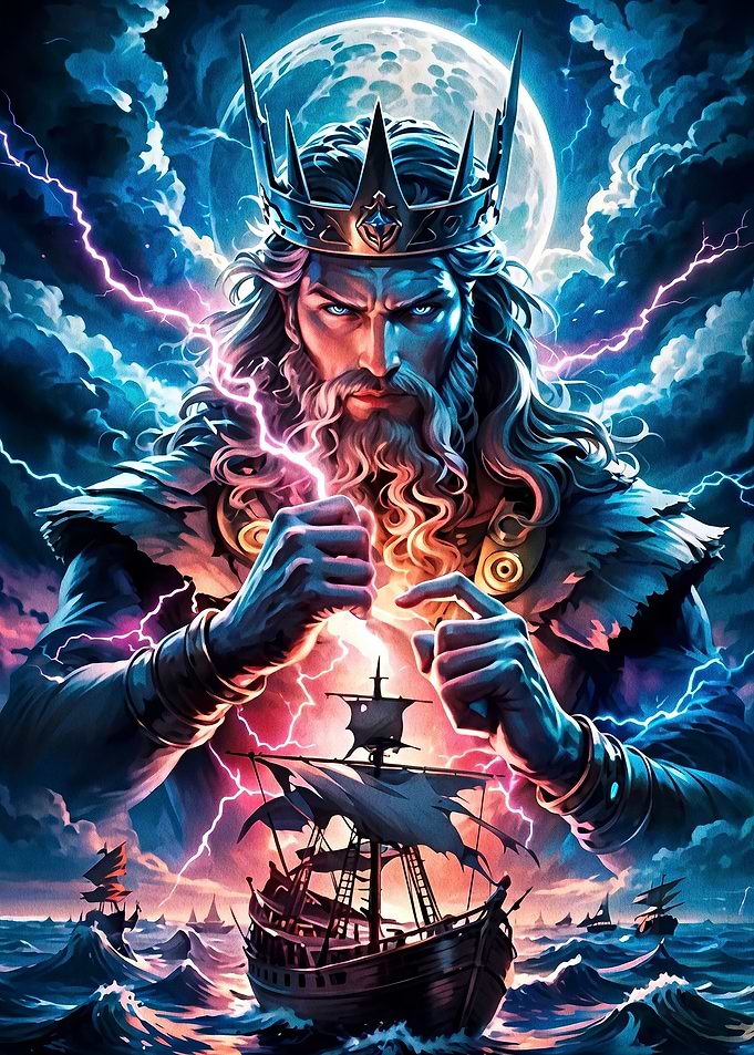 Poseidon Commanding the Stormy Seas