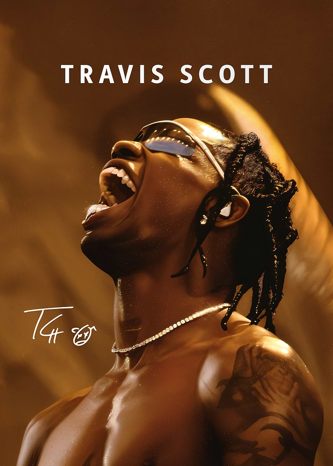 Travis Scott Portrait Poster