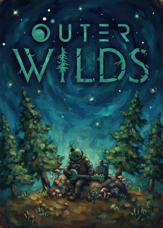 Outer Wilds Astronaut Playing Banjo