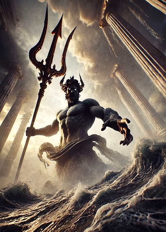 Poseidon Rising from the Sea