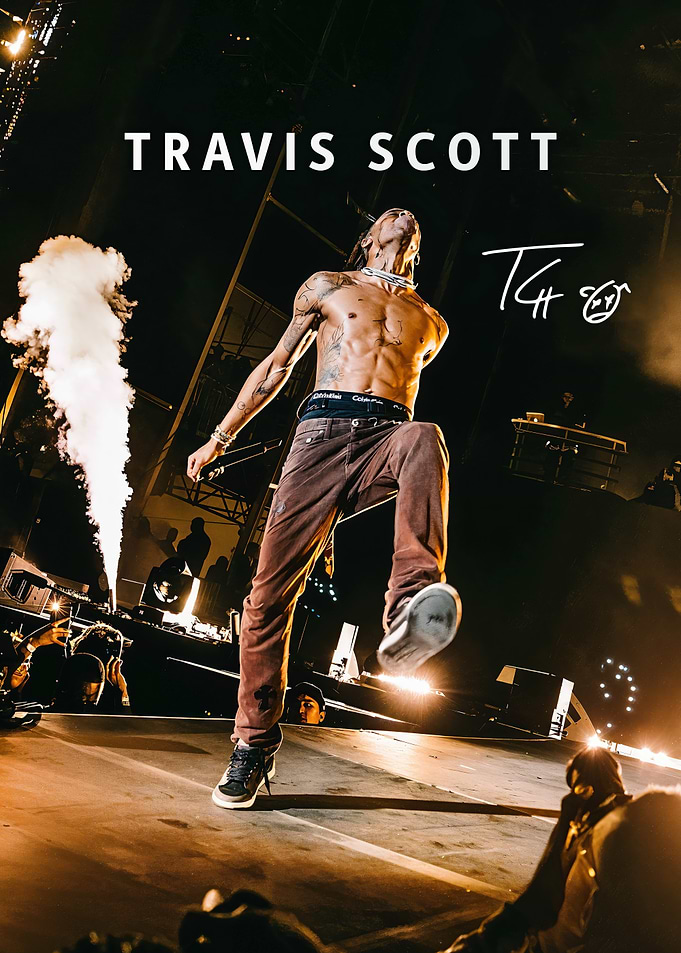 Travis Scott Live Concert Performance Poster