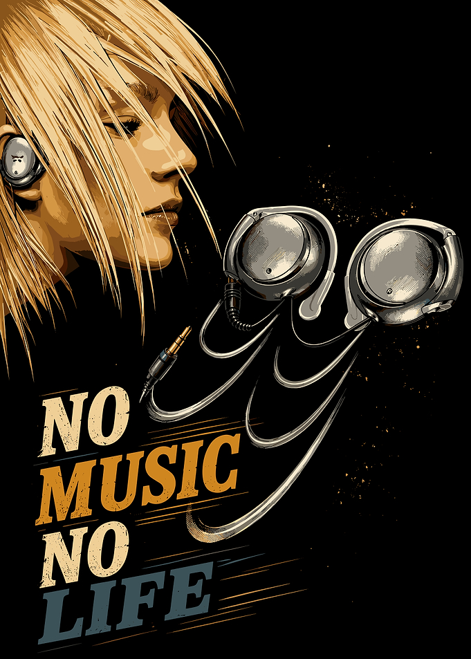 No Music No Life Illustration