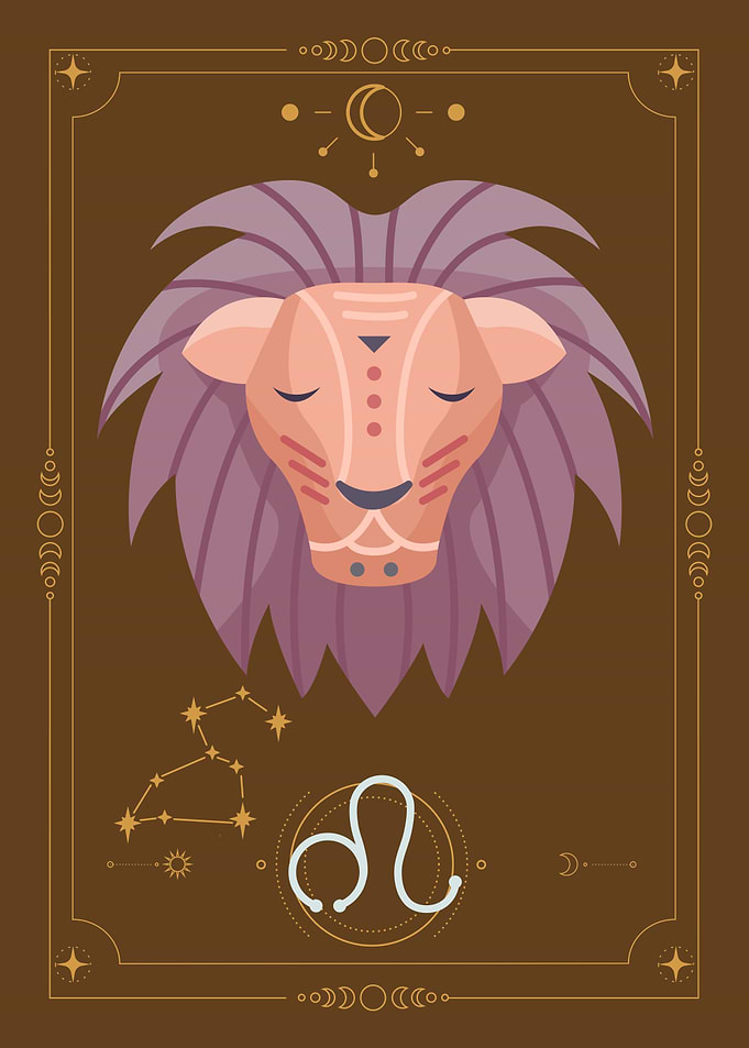 Leo Zodiac Sign Astrology Poster