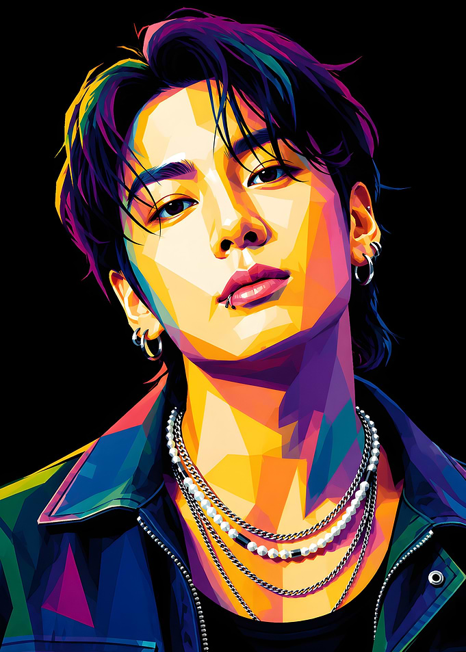 Jungkook WPAP Pop Art Portrait