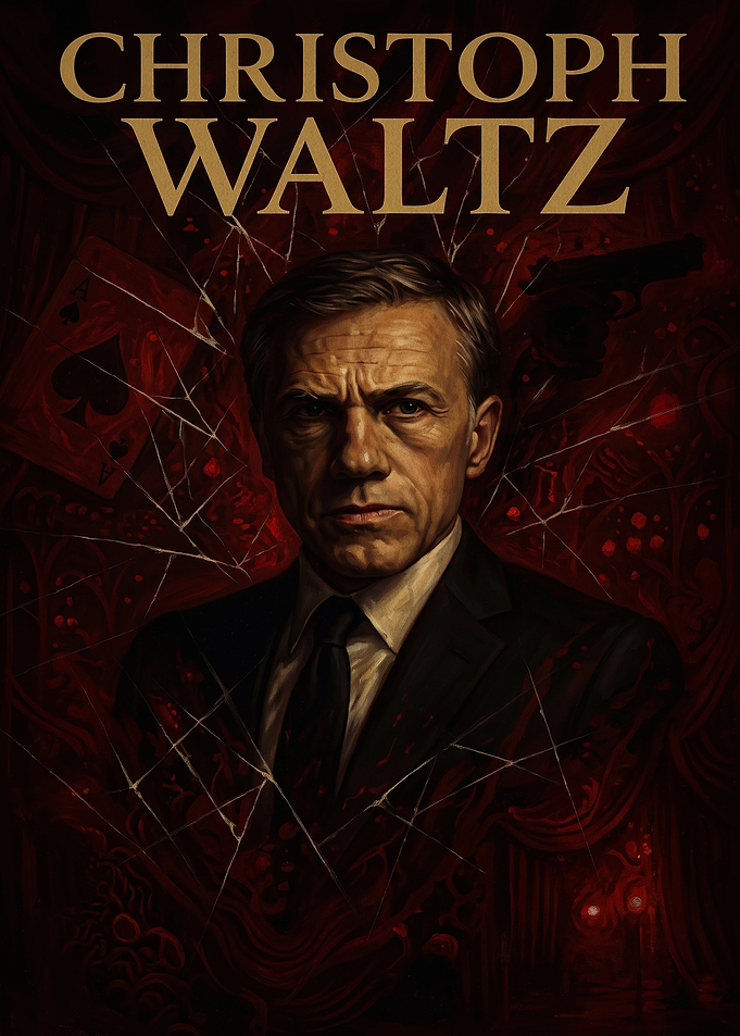 Christoph Waltz Cinematic Portrait Poster