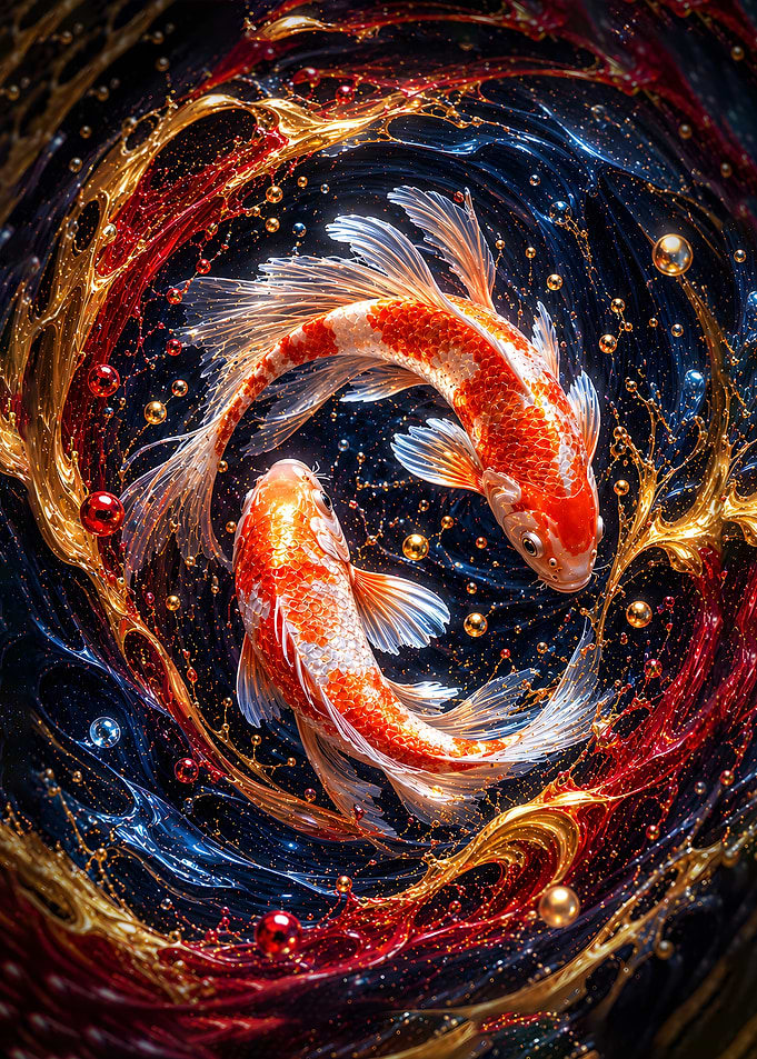 Graceful Koi Fish