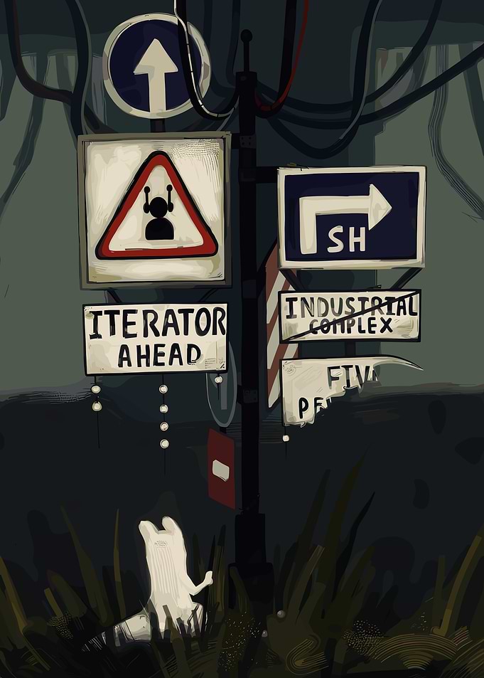 Rain World Slugcat at Signpost