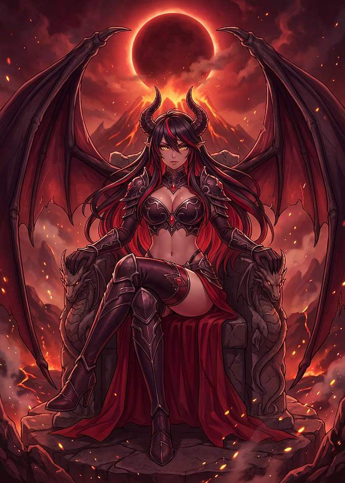 Demon Queen on Throne