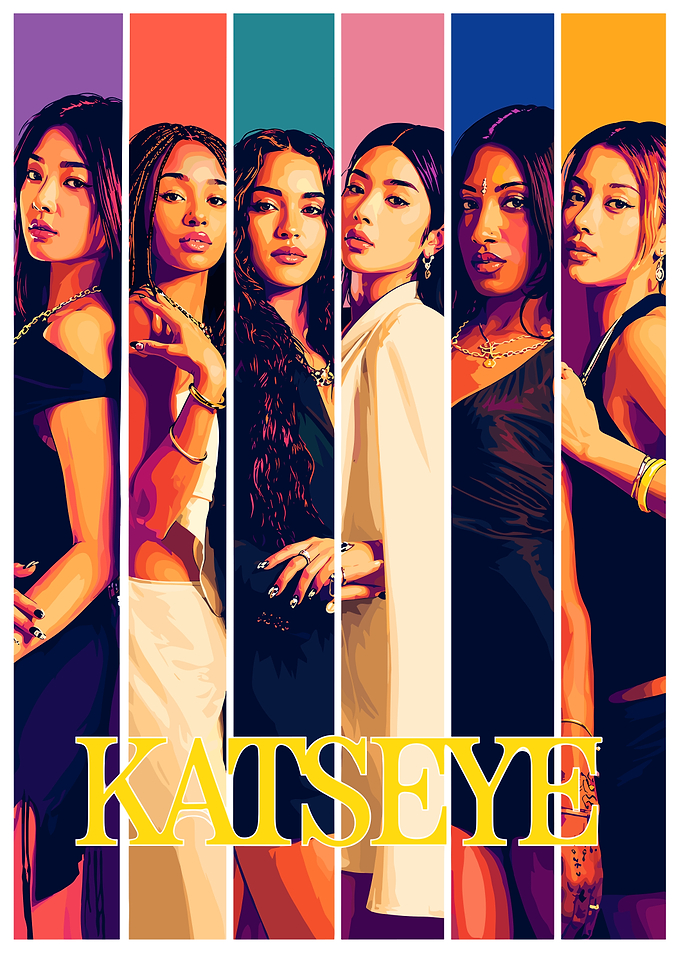 Katseye Pop Art Group Poster