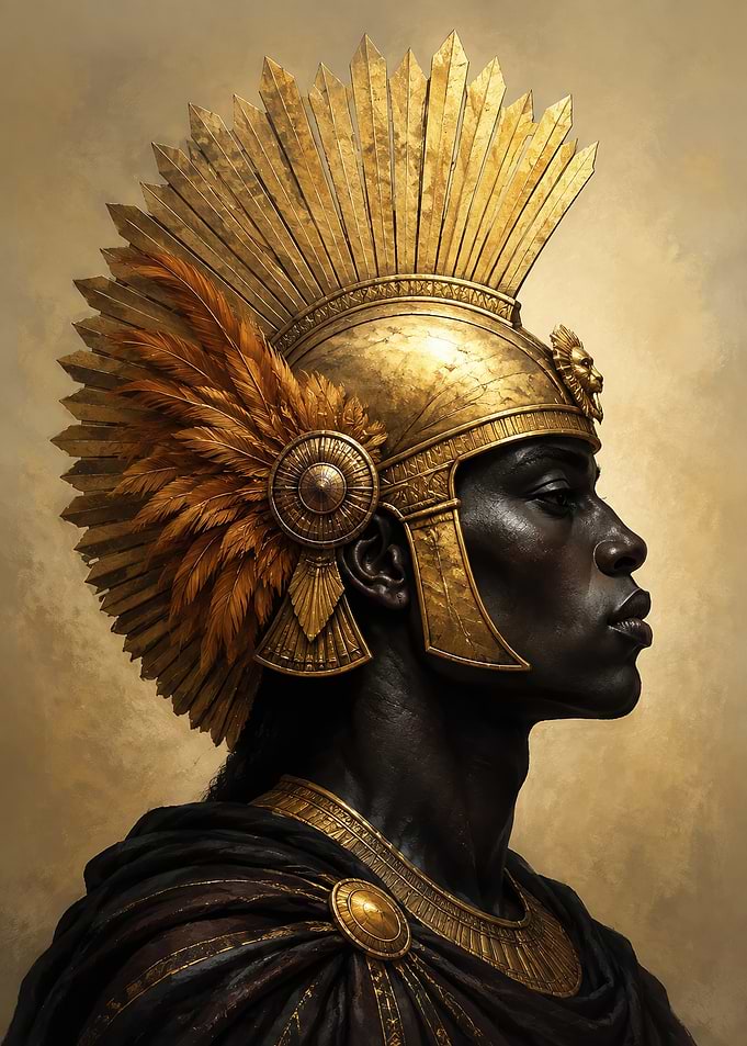 Portrait of an Ancient African Warrior