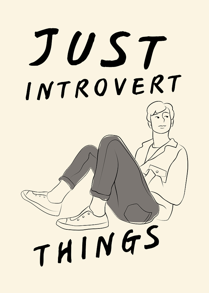 Just Introvert Things Illustration
