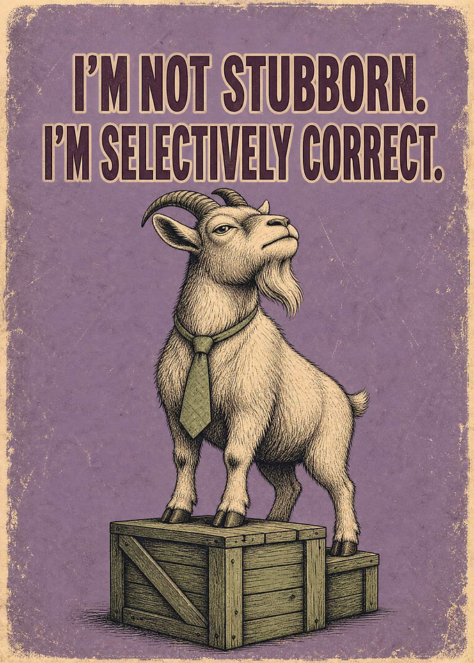 Selectively Correct Goat Poster
