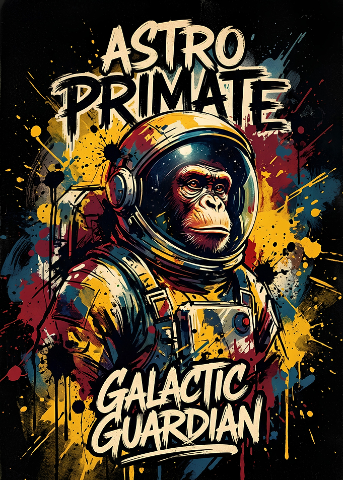 Astro Primate Galactic Guardian Poster