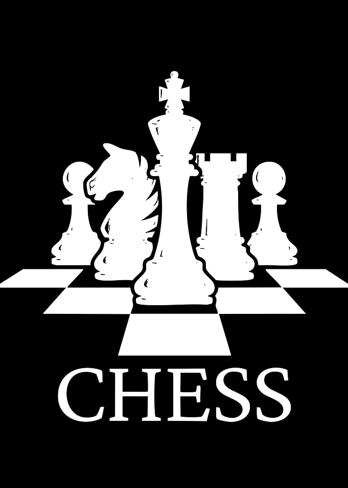 Minimalist Chess Pieces Graphic Design