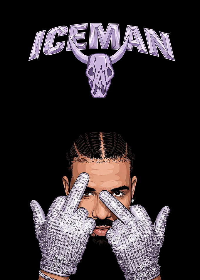 Drake Iceman Illustration Poster