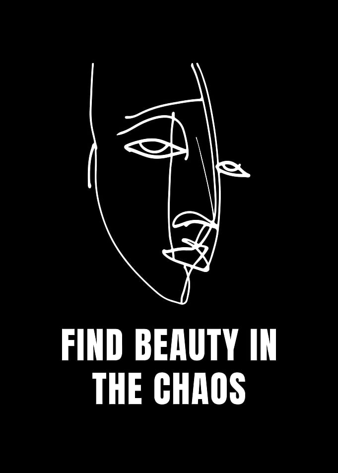 Minimalist Abstract Face Line Art