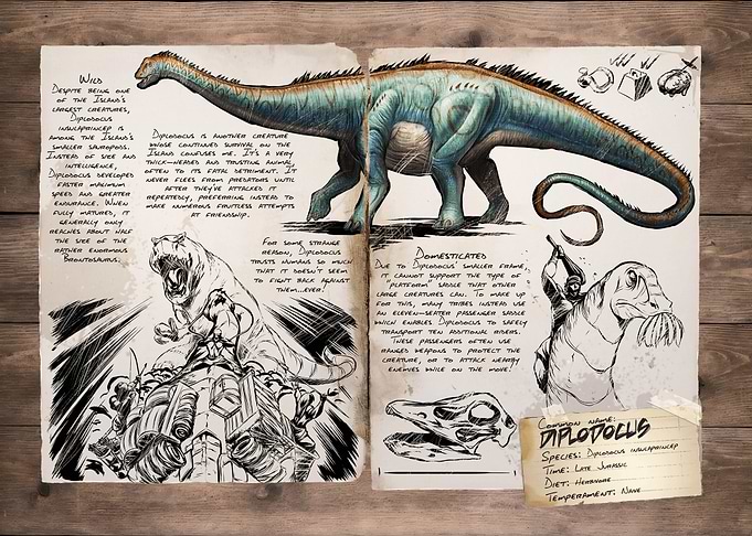 ARK Survival Evolved Diplodocus Dossier
