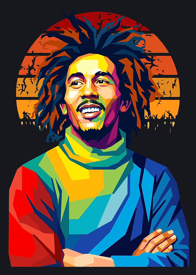 Bob Marley Pop Art Portrait