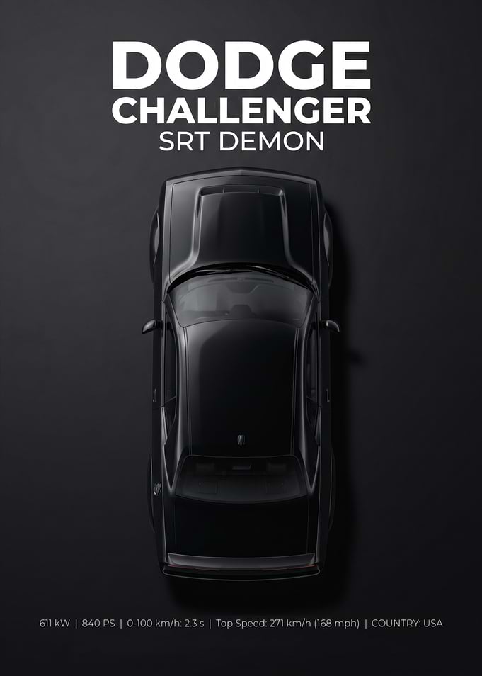 Dodge Challenger SRT Demon Poster
